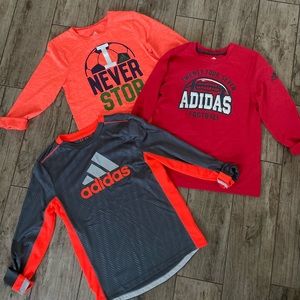 3 Boys Adidas Breathable long sleeve T-shirt BUNDLE